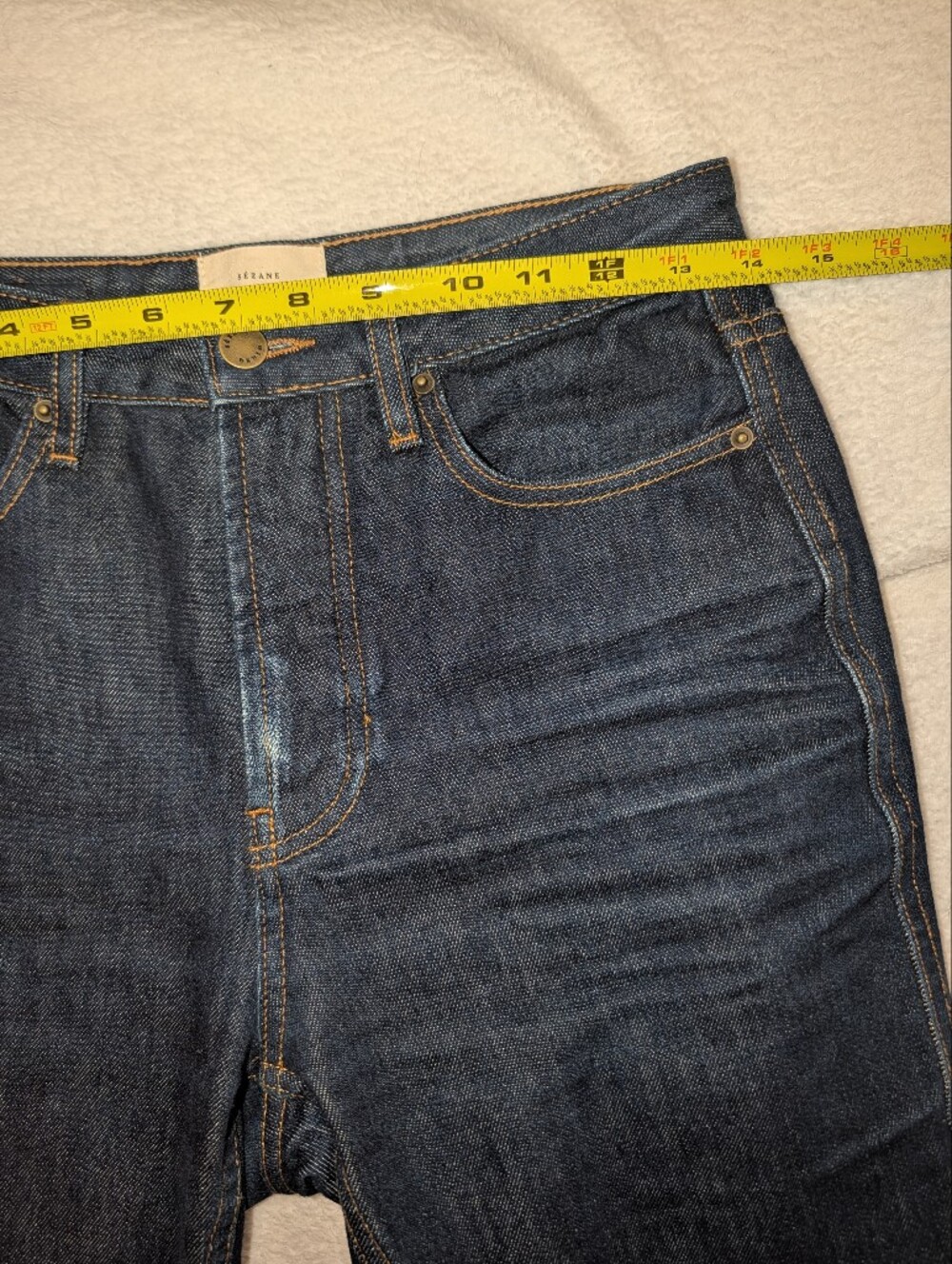 Sezane Dark Blue Straight-Leg Jeans - Picture 4 of 8
